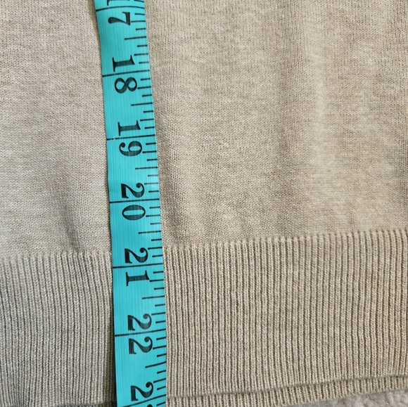 Esprit V-Neck Cotton Sweater Tan with Red, Yellow, Argyle. Size Amall - Picture 9 of 9